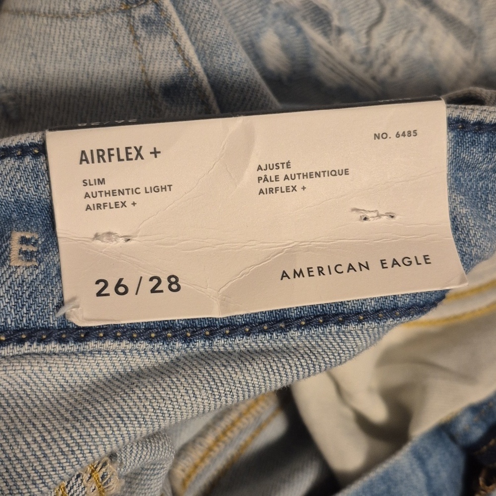 NWT American Eagle AirFlex+ Slim Light Wash Jeans 26x32 - Picture 9 of 10